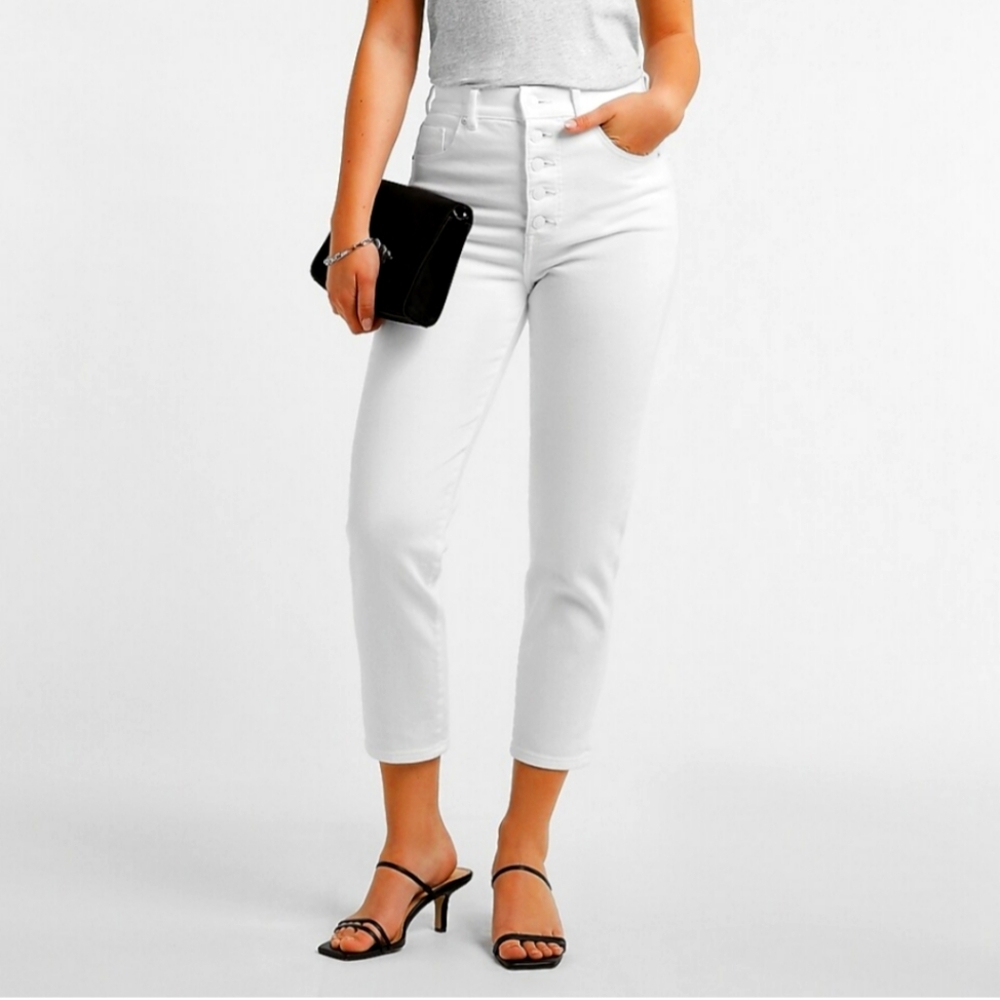 Express High waist button fly jeans